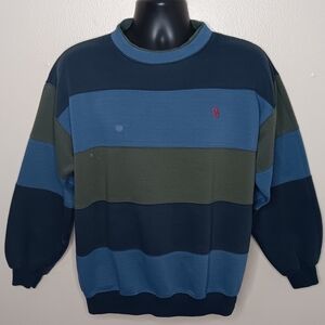 VTG 90s Knights Of Round Table Men's Large Sweatshirt Crew Neck Pullover Striped